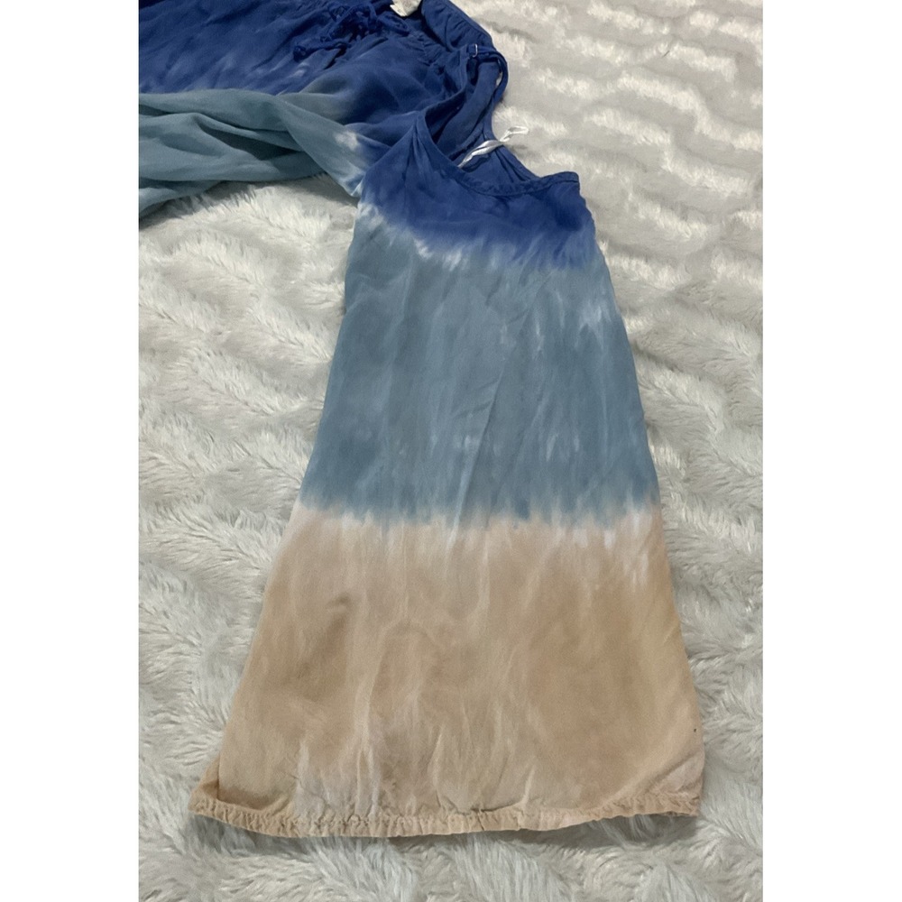 Surf Gypsy Women's Medium Dress /Cover Up Tie Dye Cold Shoulder Smocked Waist - Picture 7 of 12